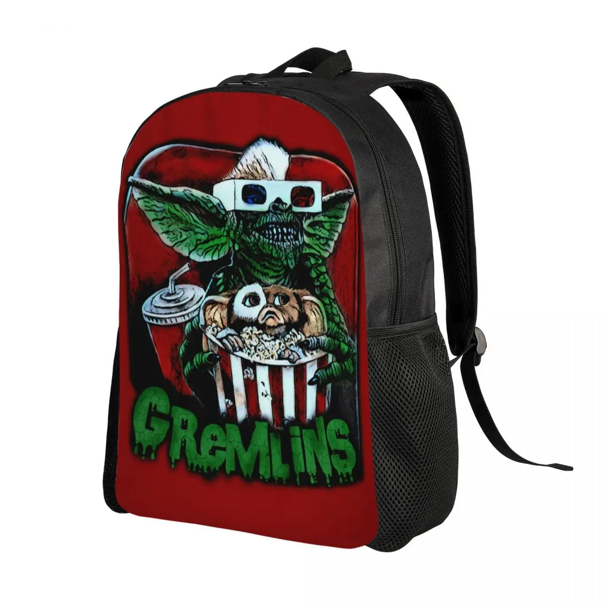 Gremlins Backpack for Women Men College School Student Bookbag Fits 15 Inch Laptop Gizmo 80s Movie Mogwai Horror Retro Bags