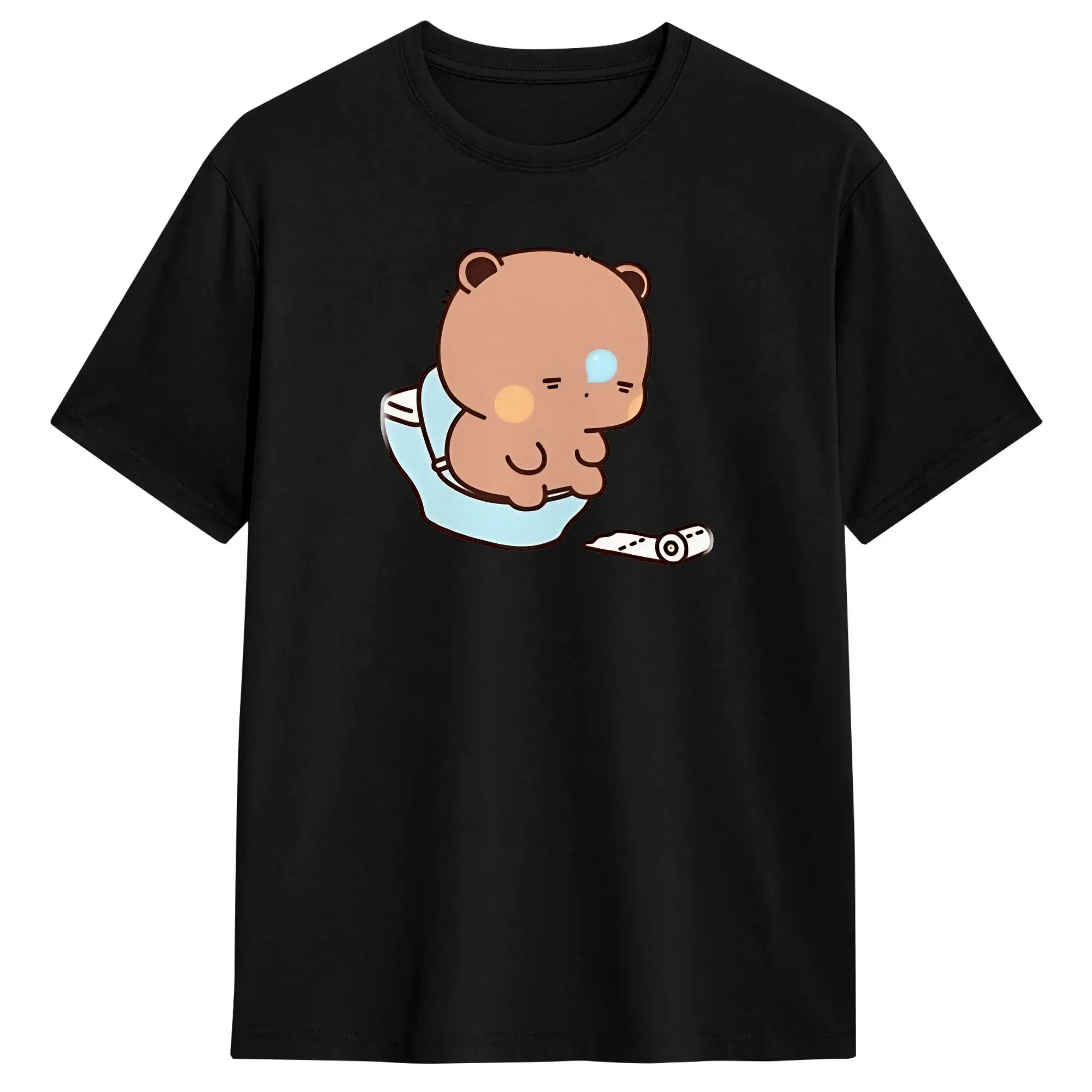 Men T-Shirts Dudu Feels Diarrhea Novelty Pure Cotton Tee Shirt Short Sleeve T Shirt Round Neck Clothes Graphic