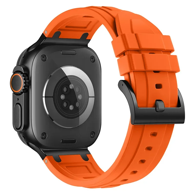 Silikonband für Apple Watch 49 mm 46 mm 45 mm 44 mm 42 mm 41 mm 40 mm Serie Ersatzarmband iWatch Ultra 10 9 8 7 6 5 4 SE Armband