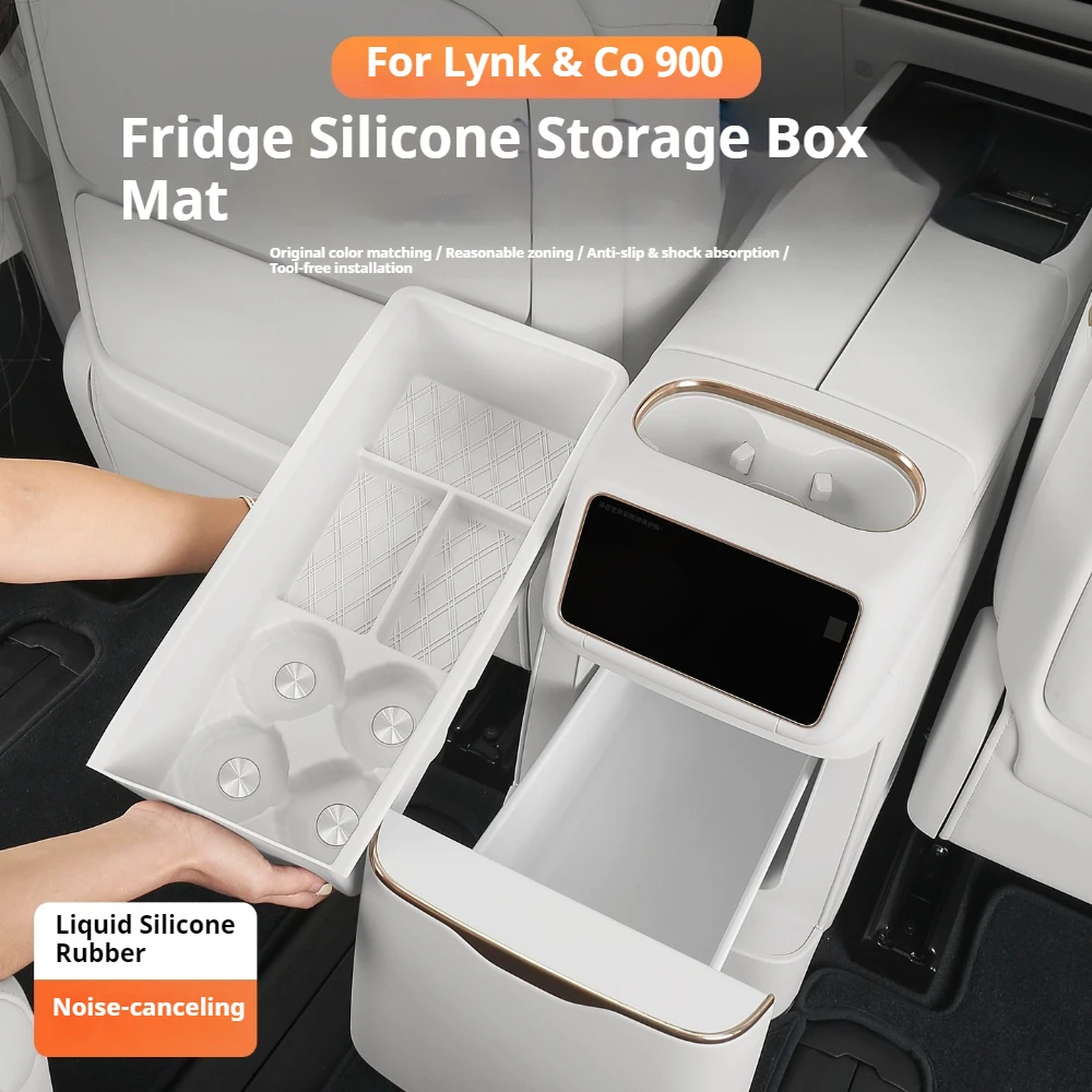 Fit For LYNK & Co 900 2025+ Car Specialized Silicone Refrigerator Mat Drink Cup Holder Interior Decoration
