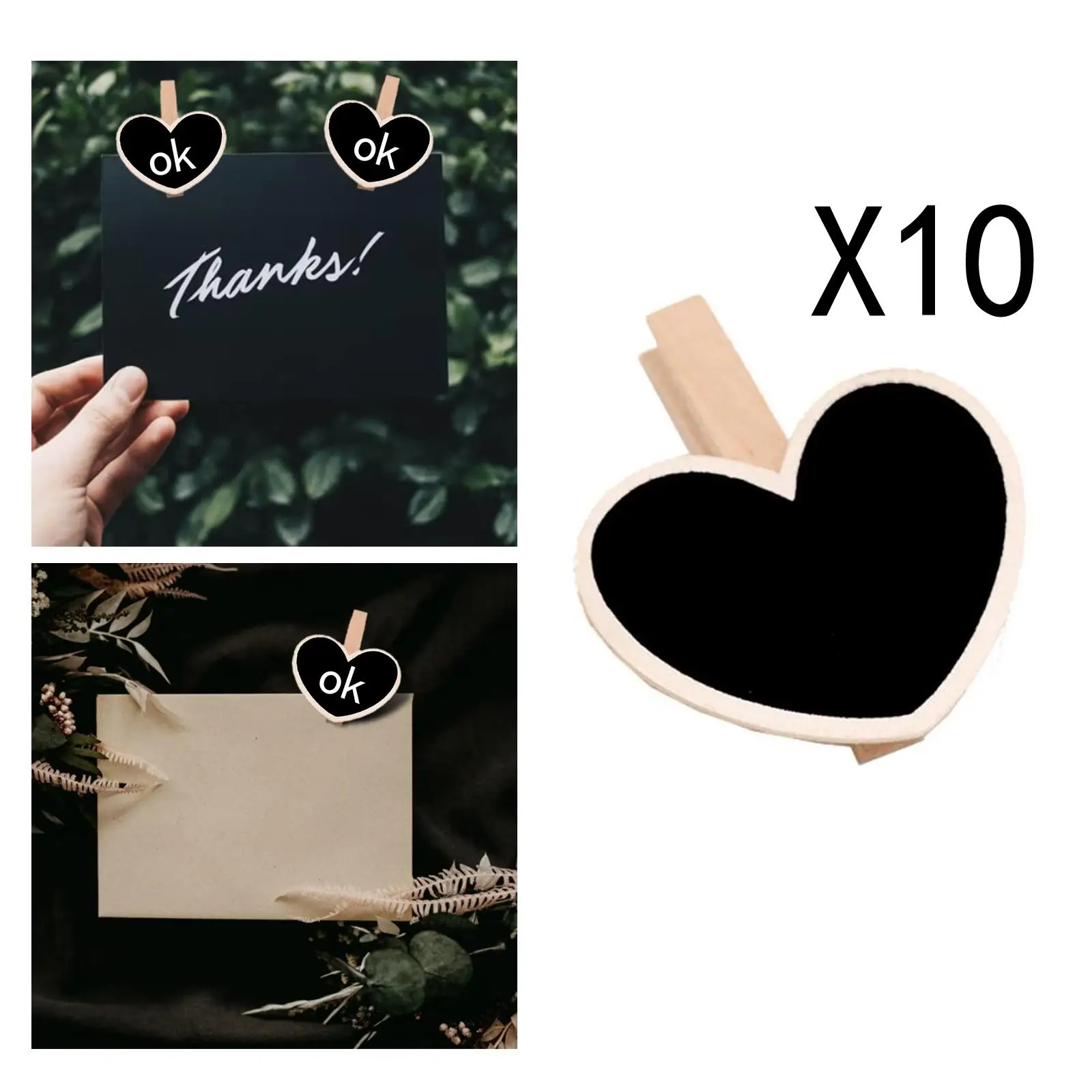 خشبية صغيرة السبورة السبورة رسالة علامة معلقة العلامات زينة مكان الزفاف مقاطع الحرفية لوحات 10 قطعة