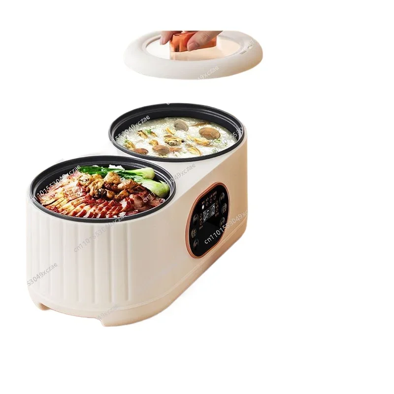 

Электрическая рисоварка с двойной желчкой, бытовая рисовая суповая разделительная маленькая многофункциональная, сенсорный экран B, портативная, китайская еда