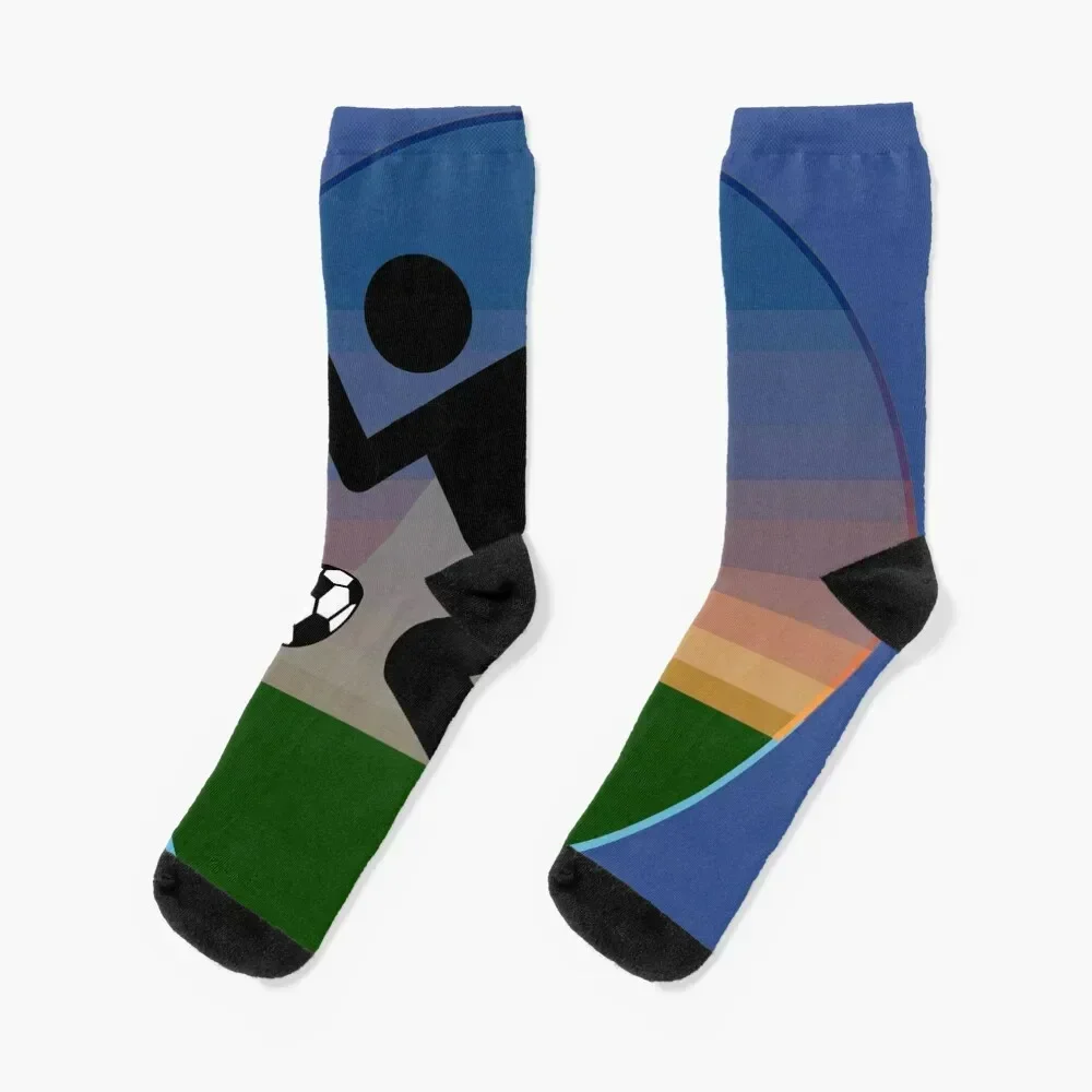 

Shark Men's Soccer Outline Sunset Socks Crossfit gifts gym custom Boy Socks Women's