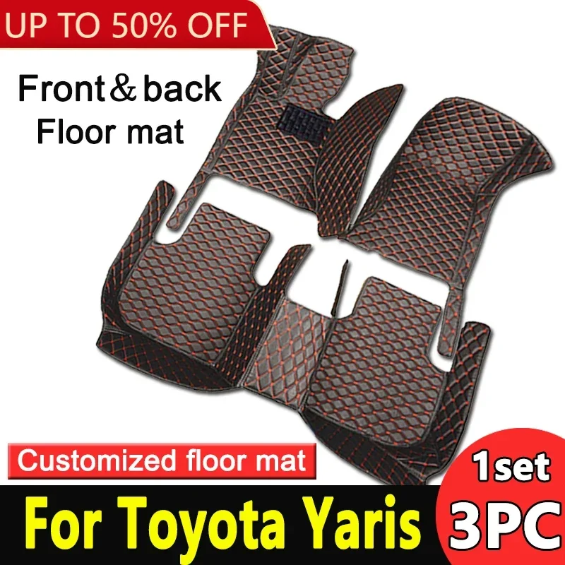 Car Floor Mats For Toyota Yaris Hybrid Mazda2 Hybrid MXPH11 2021 2022 2023 Waterproof Protective Pad Floor Cover Car Accessories