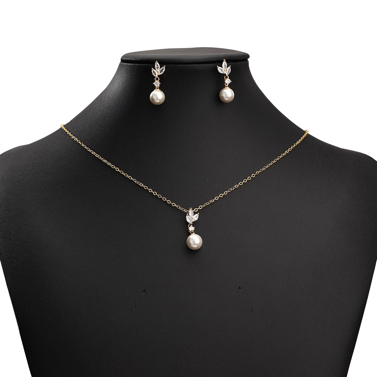 Elegant bridal jewelry wedding prom necklace earrings set women\'s dress accessories