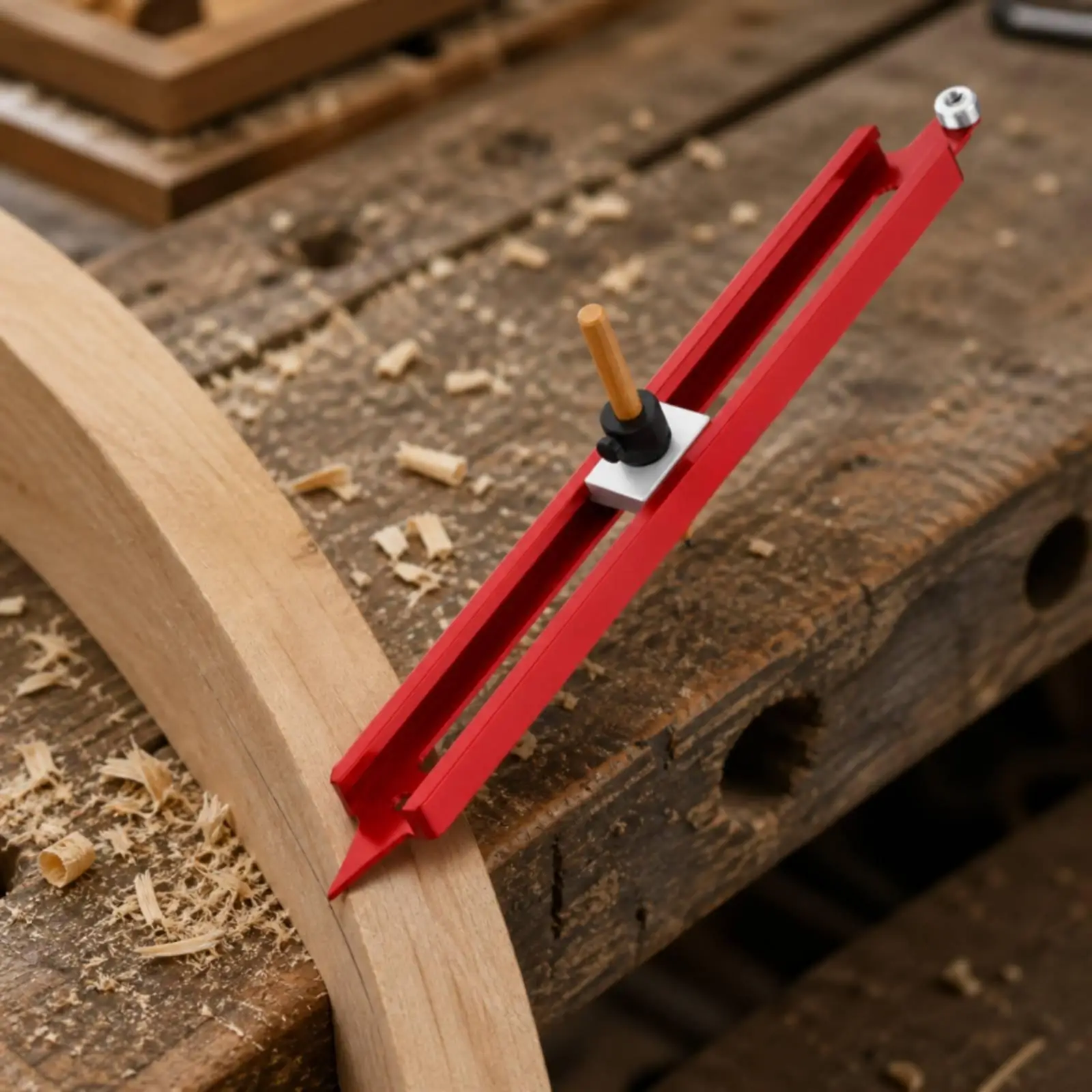 Aluminum Contour Duplicator Ruler with Center Grip for Tracing Irregular Profiles on Tile Wood and Laminate for Remodeling Tasks