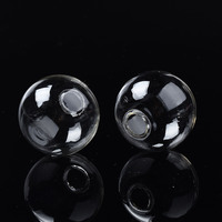 50~100pcs Clear Round Beads Blown Glass Globe Ball Bottles 10mm 12mm 14mm 16mm18mm for Stud Dangle Earring Making Crafts Decor