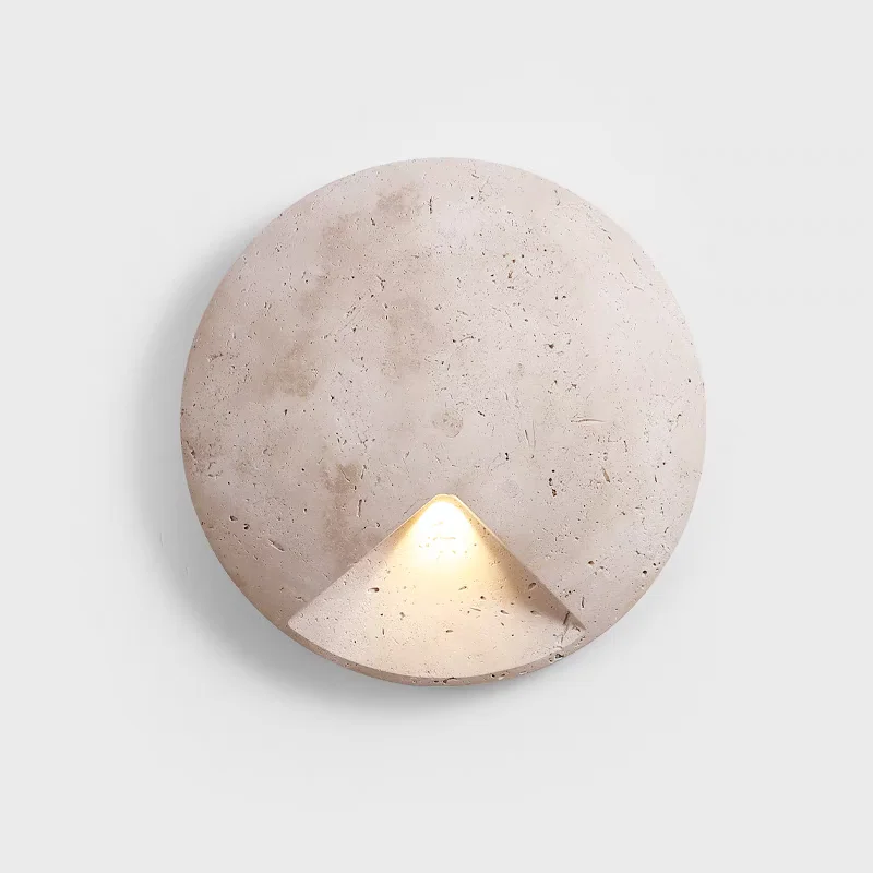 Wabi-sabi Yellow Cave Stone Wall Light Creative Japanese Living Room Hallway Bedroom Background Wall Decoration Retro Wall Light