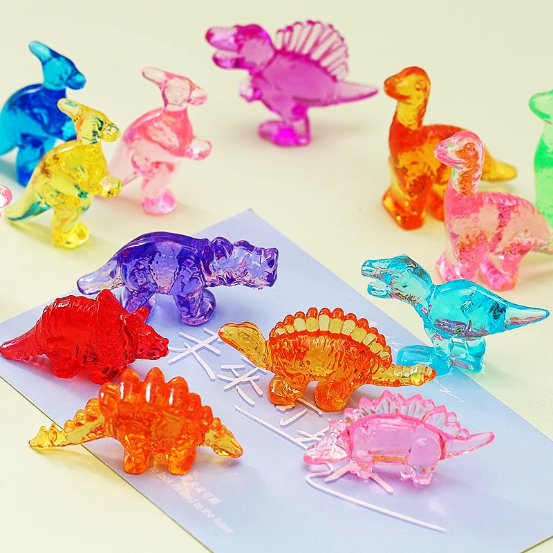 20-50pcs Mini Transparent Dinosaur Luminous Figures Toys for Kids Birthday Party Favors Baby Shower Gifts Prizes Goodie Filler