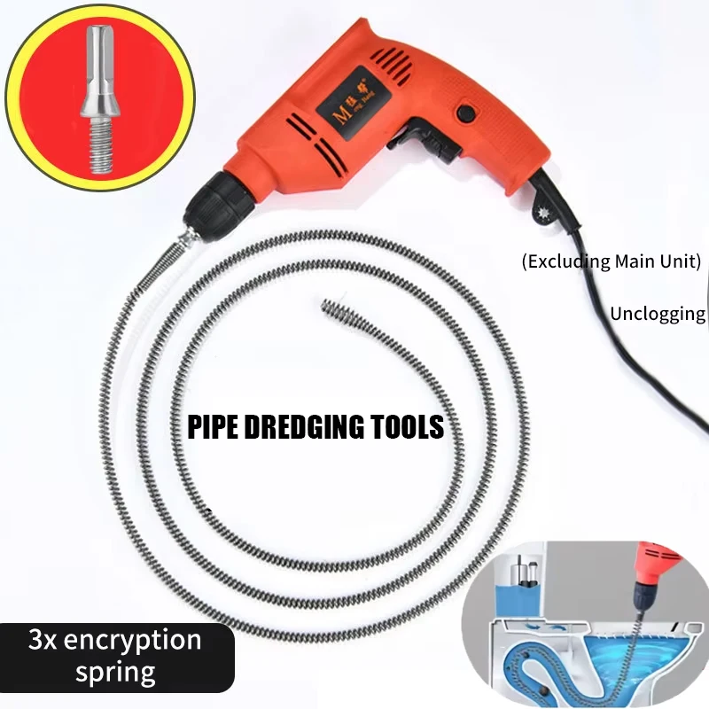 1/1.5/2.5/3.5/5 Meter Drain Cleaner 10mm Dia Pipe Spring Anti-Rust Sewer Sink Basin Pipeline Clogged Remover Cleaning Tool