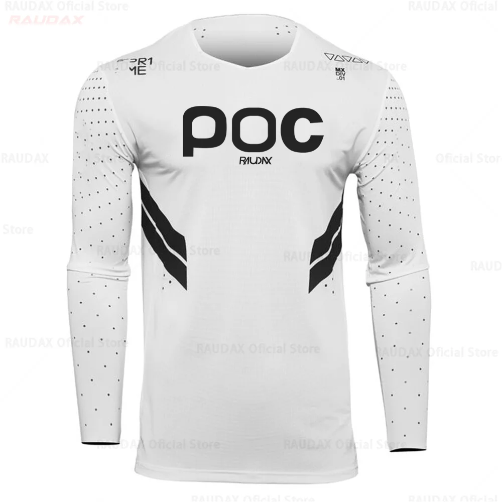 RAUDAX POC Mx Long Sleeve Motocross Cycling Jersey Sports Team Downhill Jerseys MTB Bike Shirts Offroad DH Motorcycle Jerseys