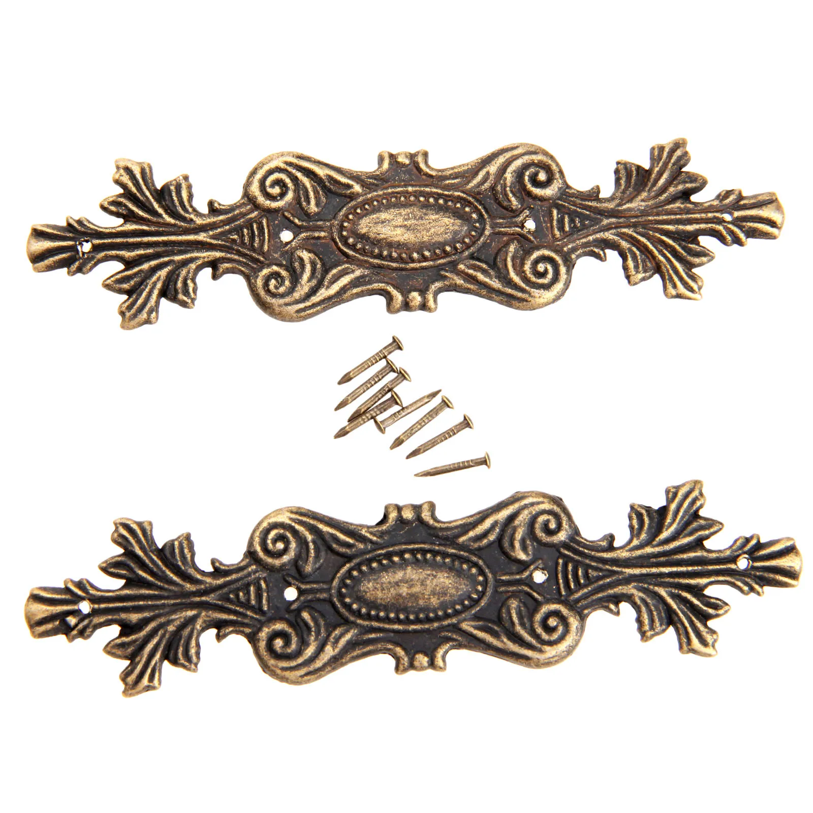 2Pcs Antique Decorative Corner Bracket for Furniture Wooden Box Feet Furniture Corner Protector Decorative Furniture Fittings