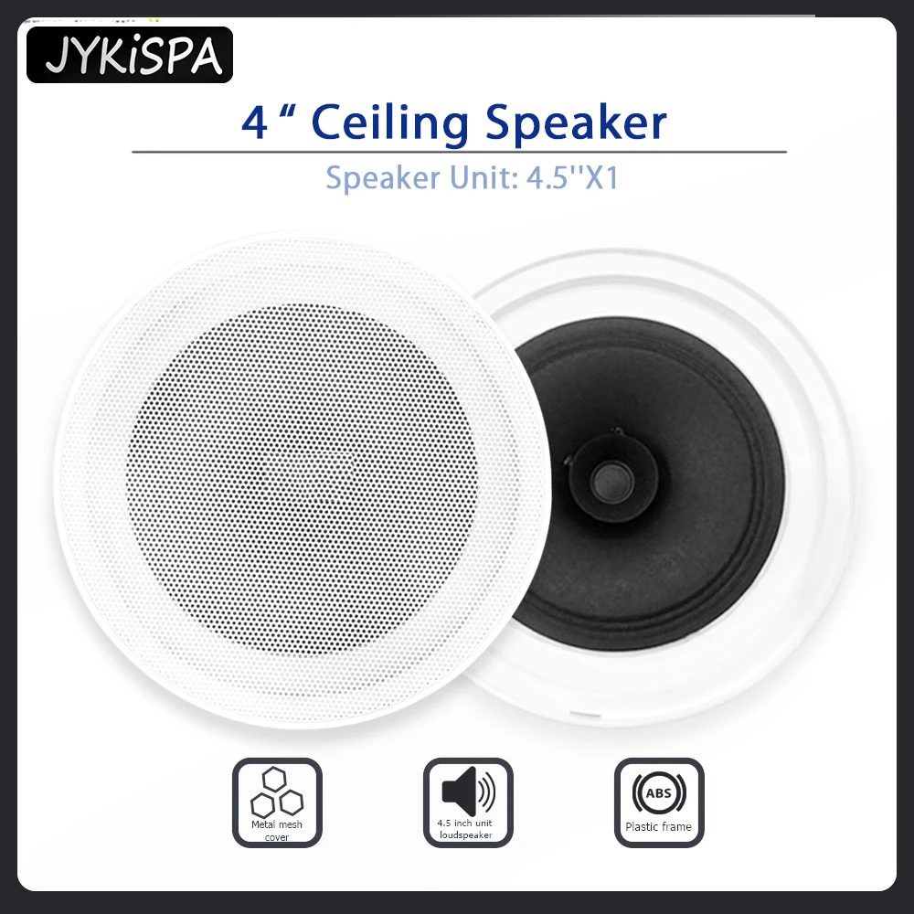 4Inch Ceiling Speaker 5W Professional Public Address System Loadspeaker Background Music Sound for Home Theater School  Shop