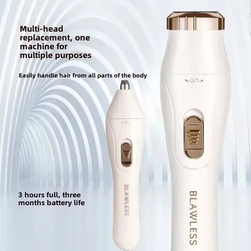 1pc 3-in-1 Hair Removal Device with Interchangeable Heads Versatile, Efficient, and User-Friendly Grooming Solution for Smooth