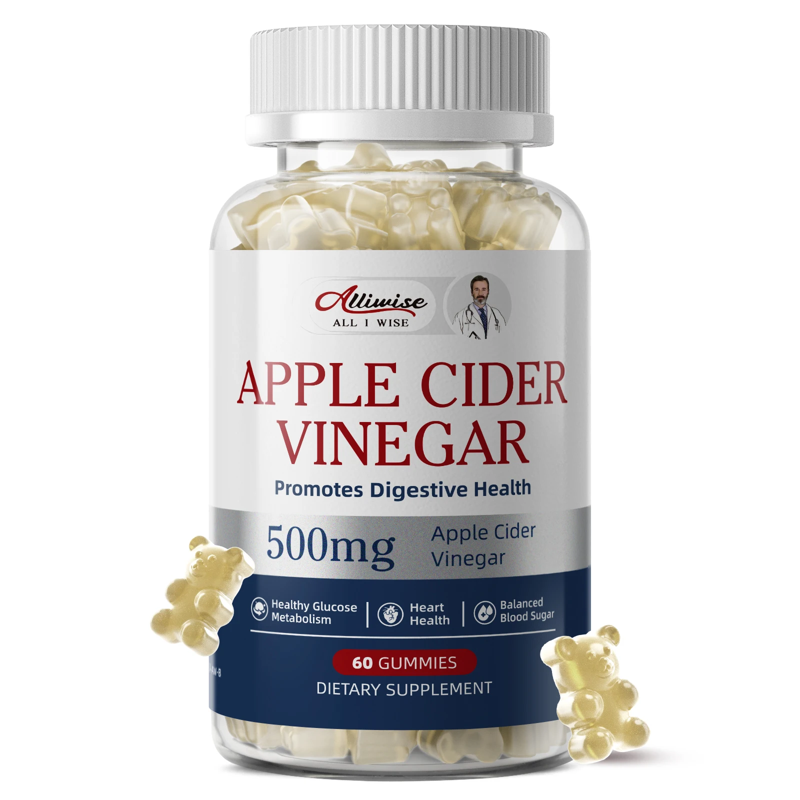 Apple Cider Vinegar Gummies  - ACV Supplement for Detoxification, Metabolism, Energy, Digestion, and Gut Health
