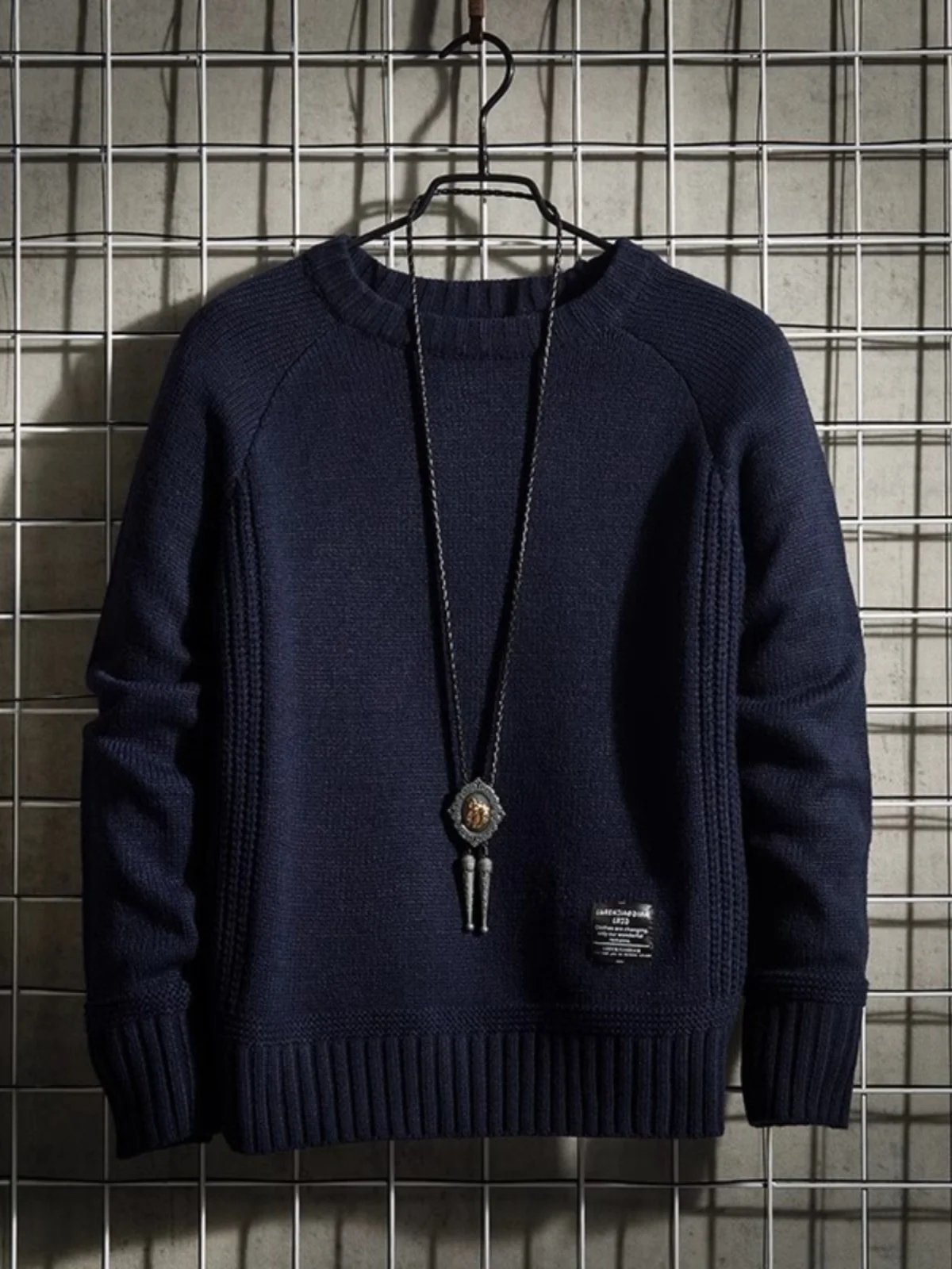 

Американский цветной мужской свитер High Street, свободный дизайн, осень-зима, ленивый вязаный свитер, повседневная молодежная мода