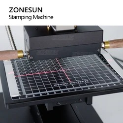 ZONESUN-Machine à Estamper Manuelle pour Cuir et Bois, Outil de Presse à Chaud avec Localisateur Infrarouge