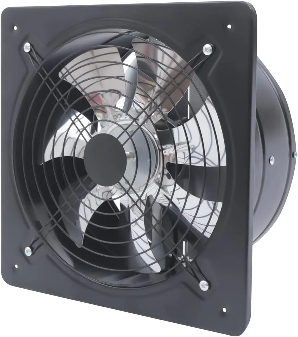 

12-inch 1420 RPM Wall-Mounted Exhaust Fan, 125W Kitchen Axial Exhaust Fan, High-Speed Multi-Purpose Low-Noise Fan