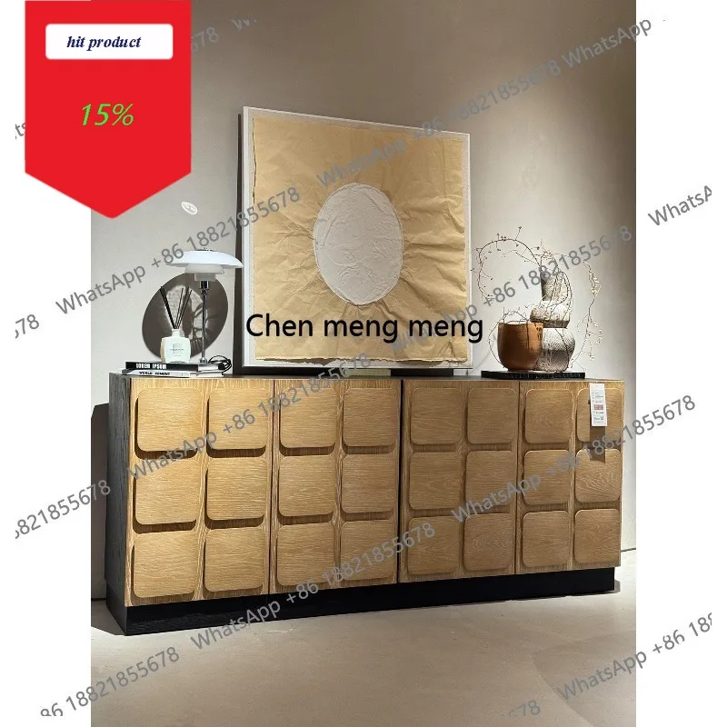 

M45 Solid wood porch cabinet designer creative retro dining side locker wall decorative cabinet