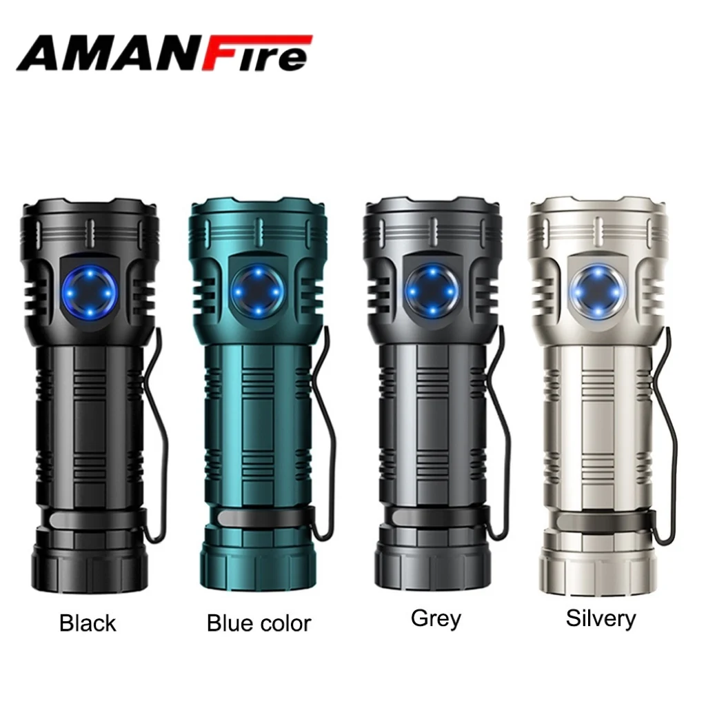 Asafee F82 Keychain Flashlight LED Light Mini Torch High Power  3000LM Tactical Portable EDC Lamp