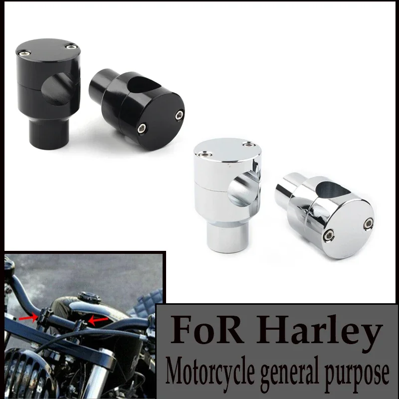 

FoR Harley Honda Kawasaki Suzuki XL 25MM New Motorcycle Handlebar Riser Bracket Clamp Kit for 1'' 7/8" Handlebar Universal