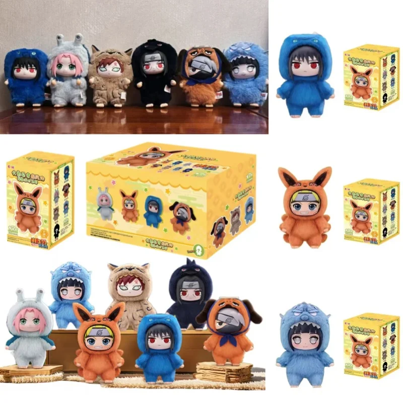 Naruto Uzumaki Naruto boîte aveugle bête fête série poupée en peluche personnages d'anime jouets mignons profiter de la fonction de déballage boîte aveugle