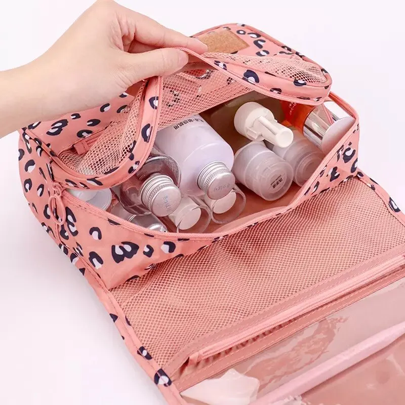 Cosmetic Bag for Women Waterproof Travel Pouch Toiletries Beauty Organizer Ladies Bathroom Neceser Makeup Storage Bag With Hook