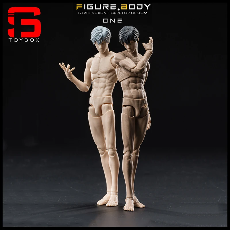 【2025 Q1】VTOYS X BMS 1/12 VB002 Blanco VB003 Cuerpo de articulación muscular masculina amarilla 16,5 cm Figura de acción súper flexible Muñeca articulada