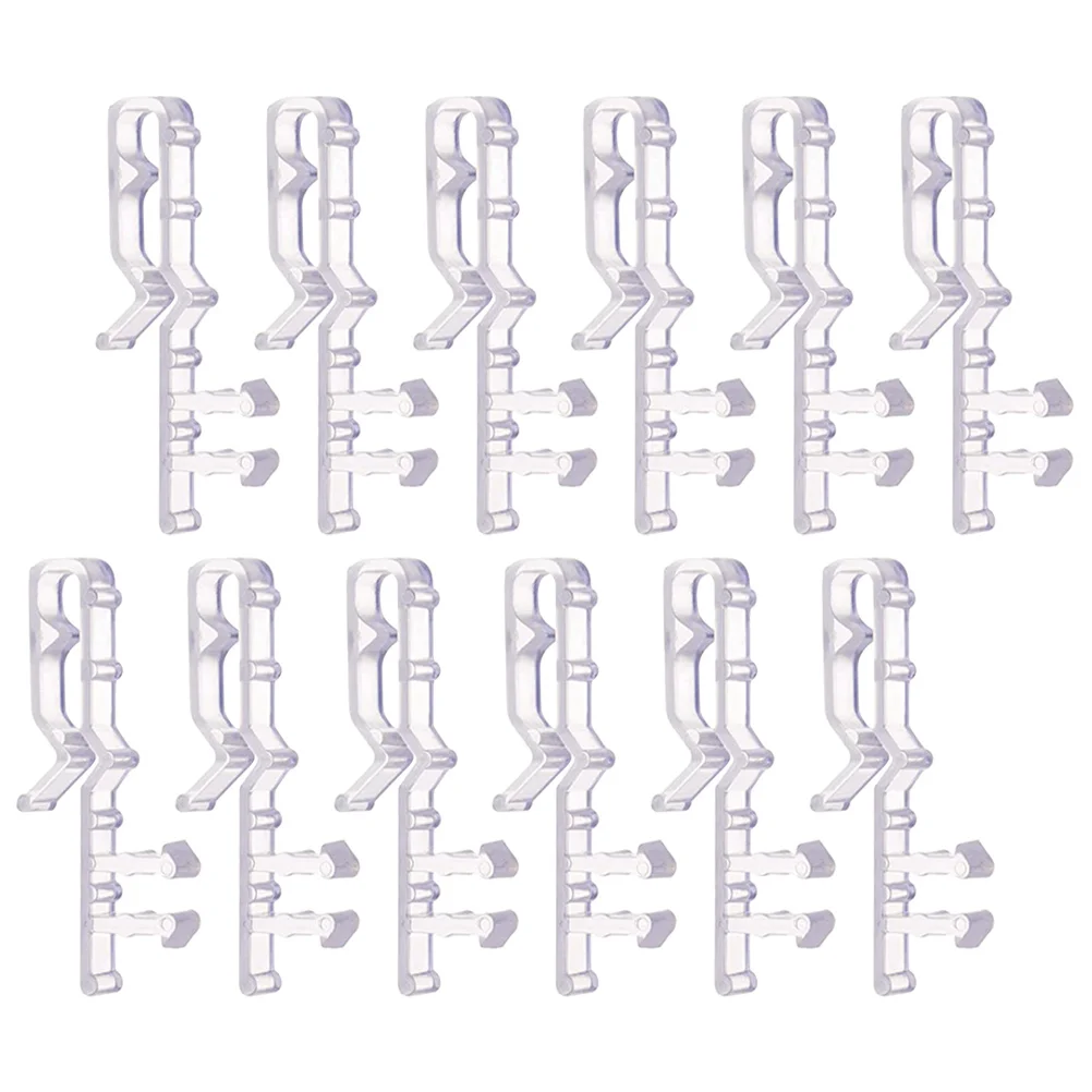 12 Pcs Blinds Accessories Clips For Valance Installation Tool Plastic Clamps Sheer Curtains Vertical Retainer