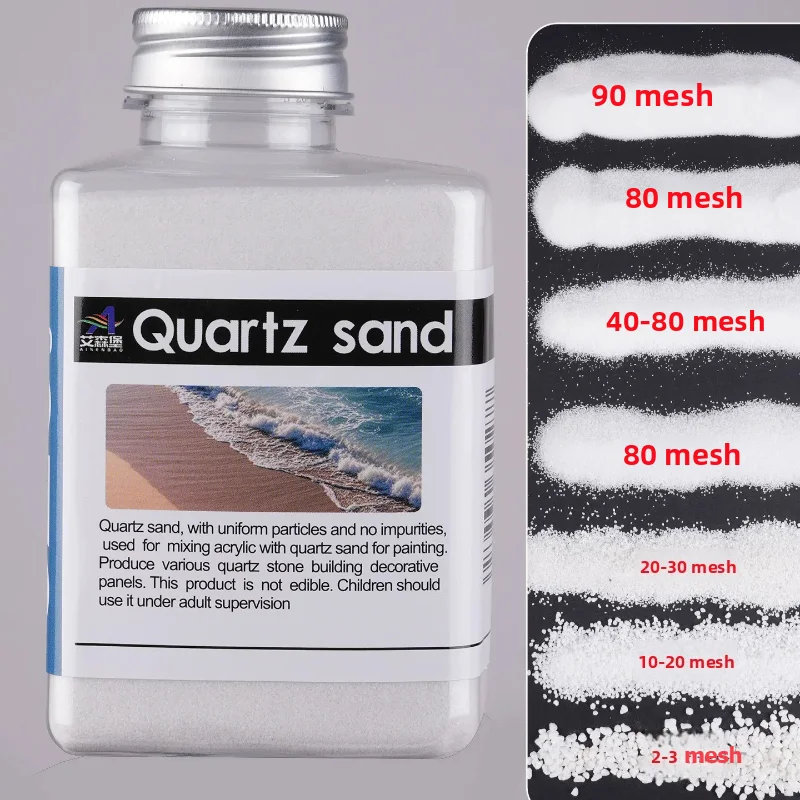 Aquarium Sand White - 石英砂 天然白色細砂 2‑80メッシュ アクリル絵の具 DIYアートクラフト 水族館