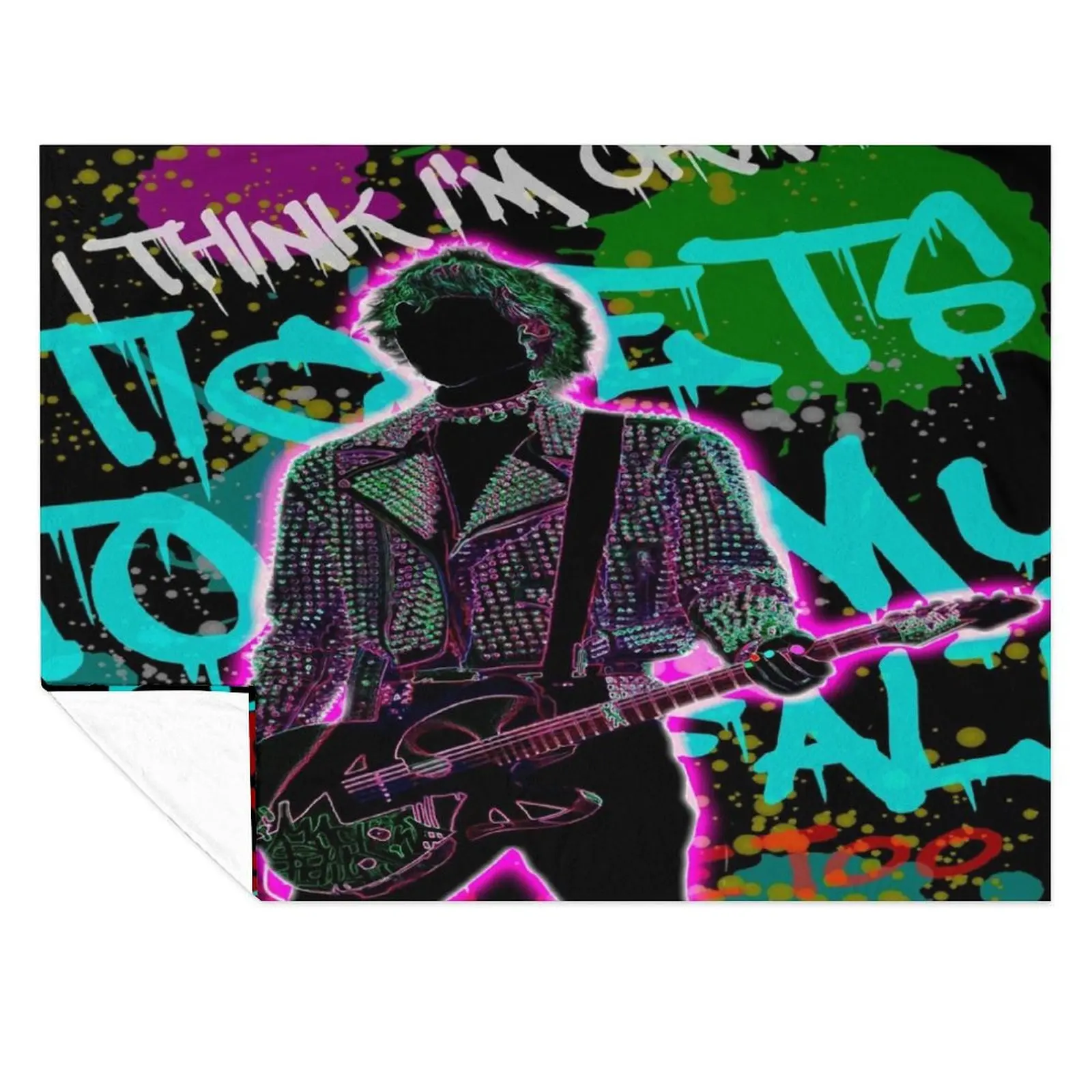 

MGK Illustration Throw Blanket Decoratives Tourist Sofa Throw Blankets