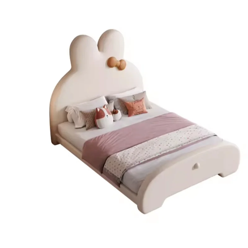 #For Recommended Children's Bed Room Set Cute Rabbit Cartoon Princess Bed Kids Modern Soft Safety