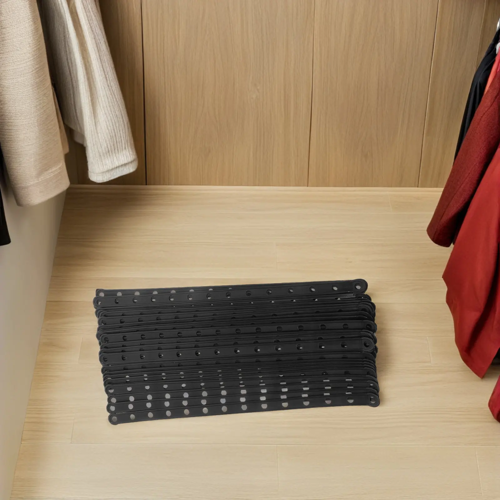 40Pcs Black Plastic Hanger Connector Chain Link Strips Space Saving Closet Organizer Heavy Duty Extender for Shirts Pants