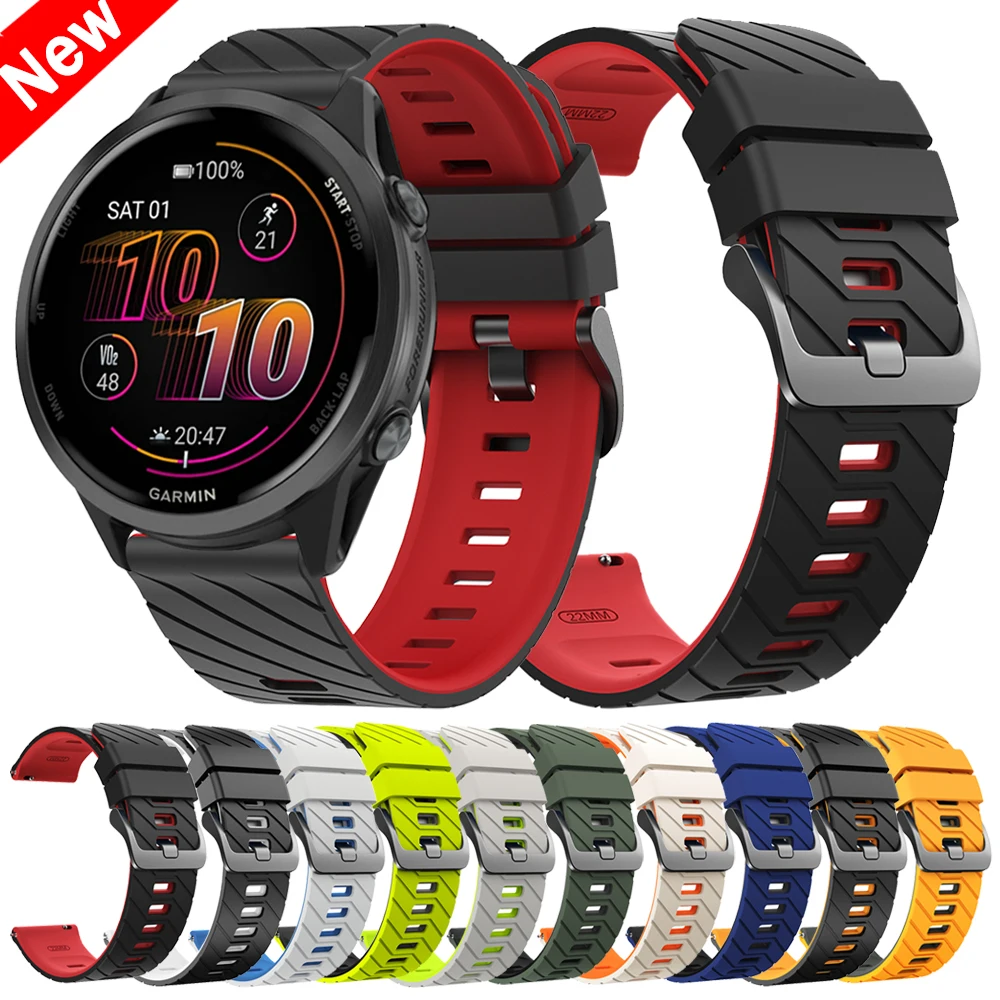 Für Garmin Forerunner 570 47mm 265 255 Sport Armband Für Garmin Venu 2 3 4 45mm/Vivoactive 4 Soft Strap 22mm Silikon Armband