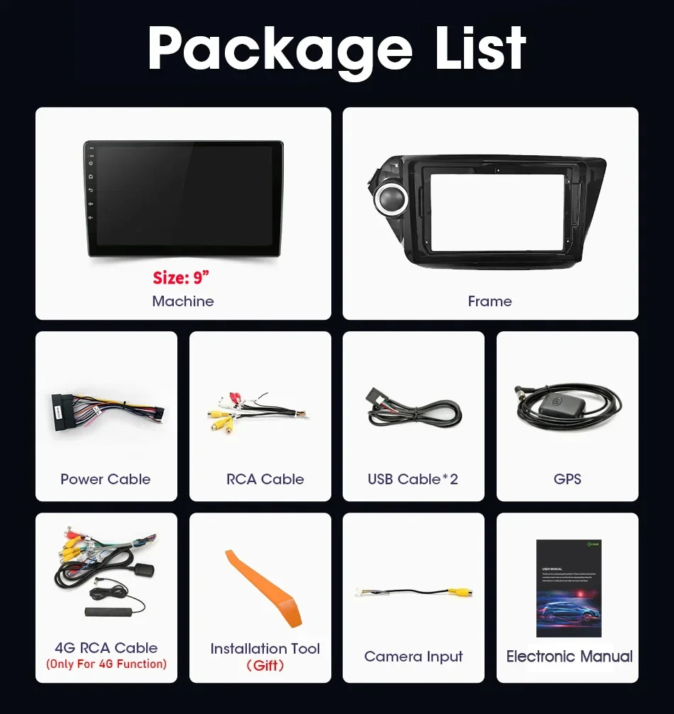 Untuk KIA RIO 3 2011-2016 Android Radio Mobil Sistem Navigasi Multimedia CarPlay Nirkabel Layar Sentuh Bluetooth Head Unit Stereo