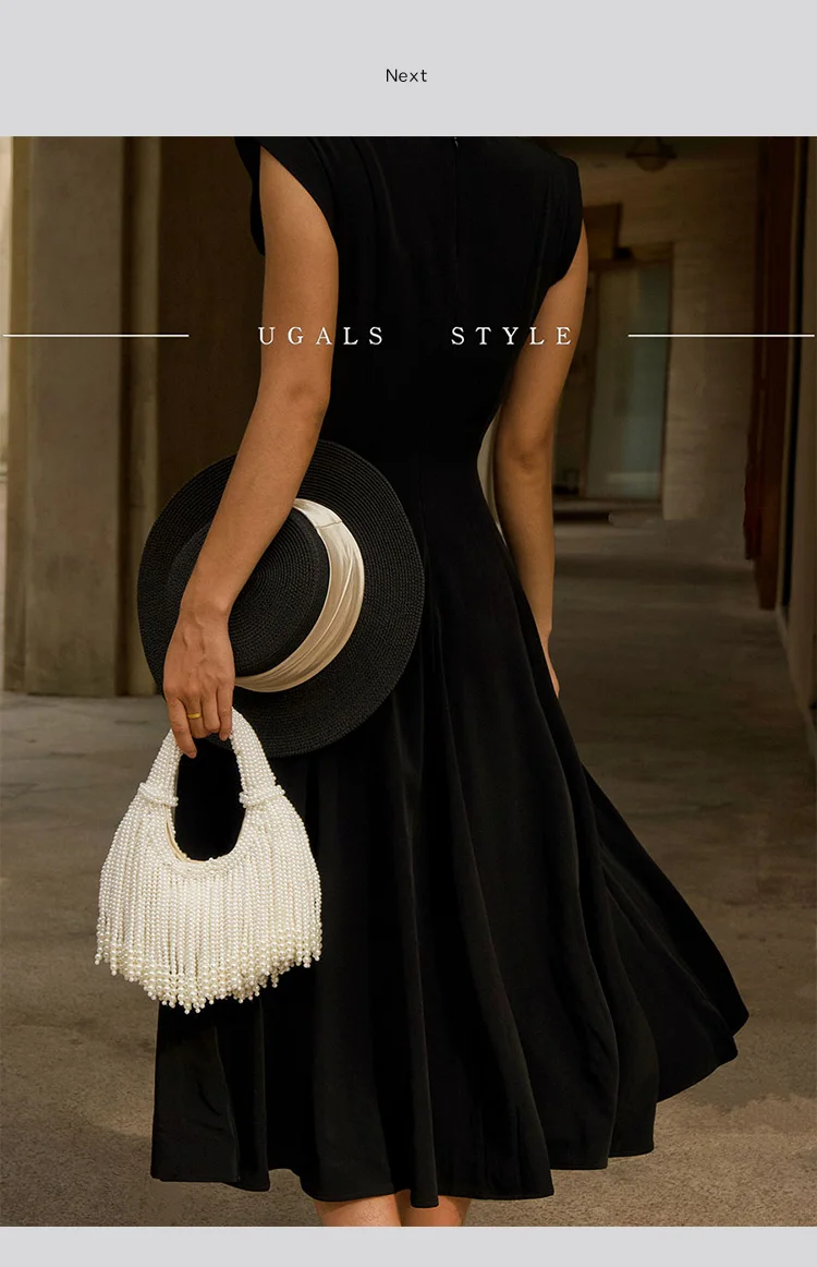 Design Handle Pearl Evening Clutch Bag Purses and Handbag Luxury Designer Long Tassel Clutch Purse Bag view 5