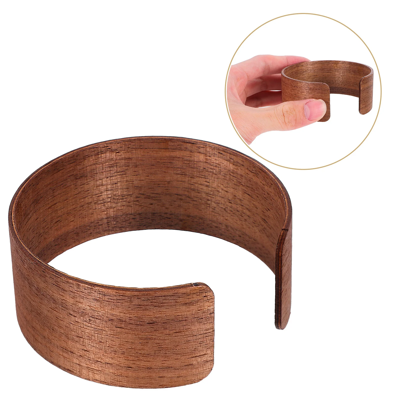 

Heat Insulation Wooden Cup Sleeve Protection Clear Wood Grain Sophisticated Home Office Outdoor Settings
