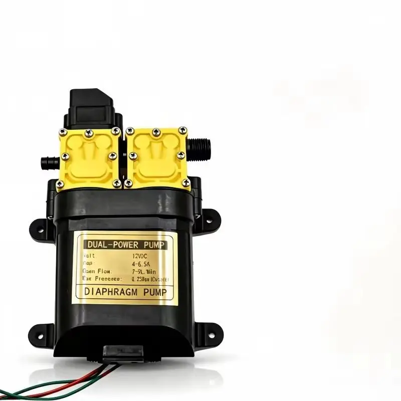 12V DC High Pressure Agricultural Water Pump 7A 10L/min Dual-Core Auto Sprayer for Farm Irrigation - Watering System for Gardens