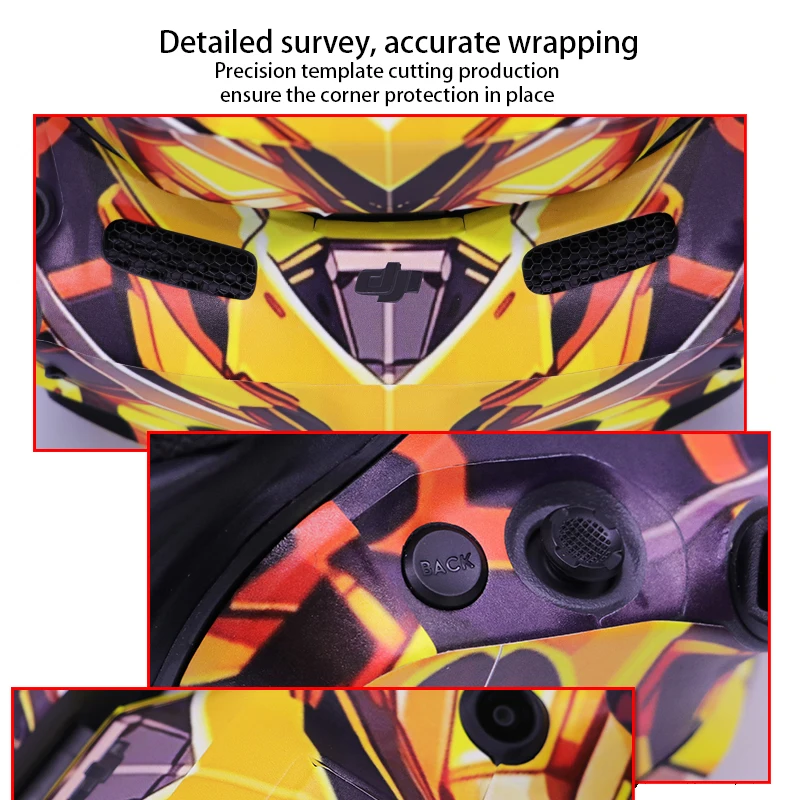 Drone Stickers For Dji Avata 2 Goggles 3 Scratch-resistant Waterproof Colorful Protection Drone Decals For Dji Avata2 Accessorie