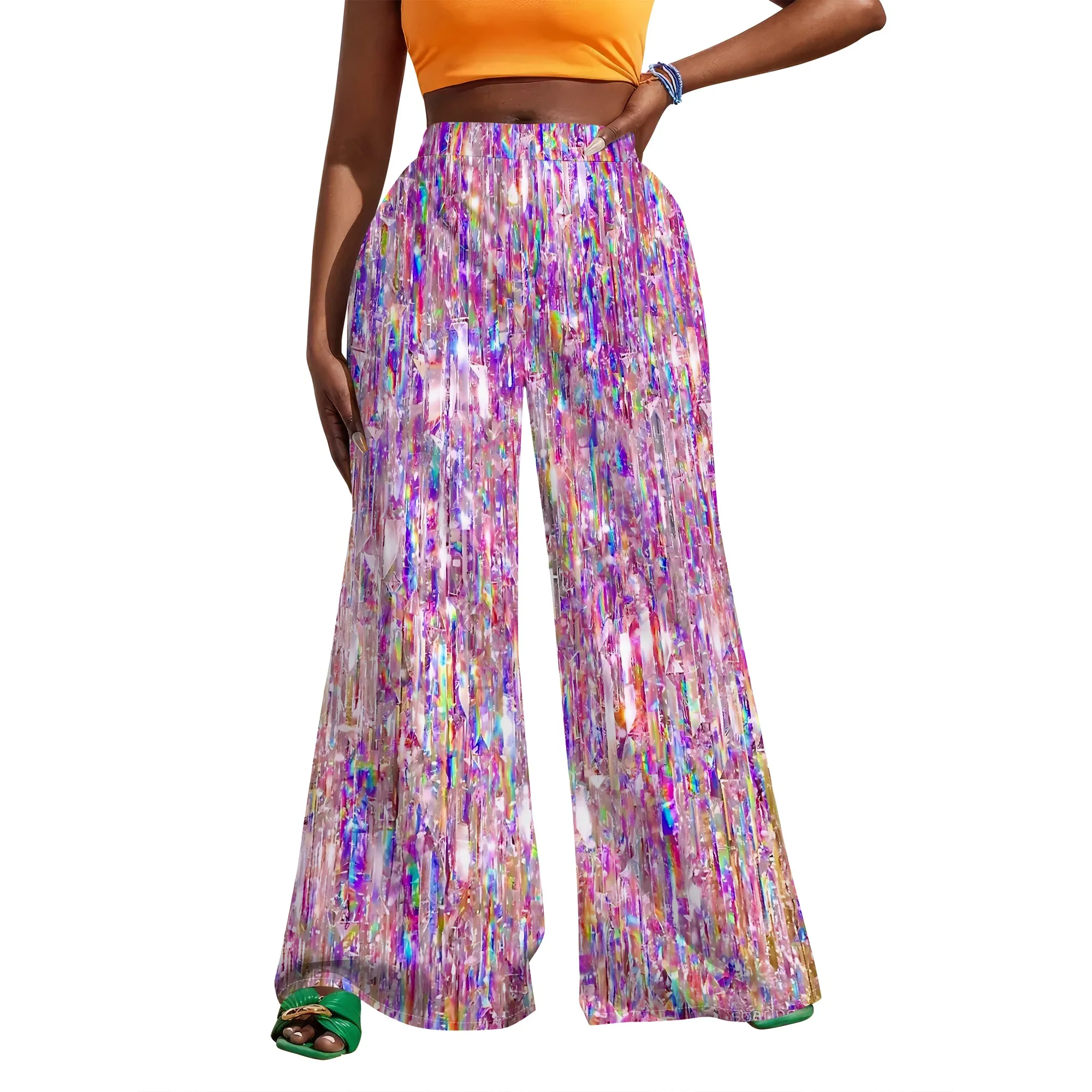 Boho Sleeveless Maxi Dress Pastel Diamond Geometric Print Soft Colorful Vacation Wear
