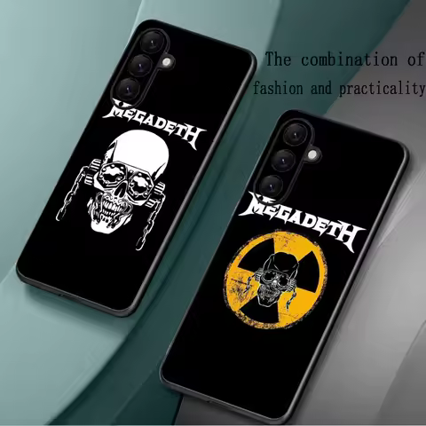 Mega-dethS Hip Hop Rock ins Phone Case For Samsung Galaxy S25 S24 S23 S22 S21 S20 Plus Ultra Note20 Limited Soft Black