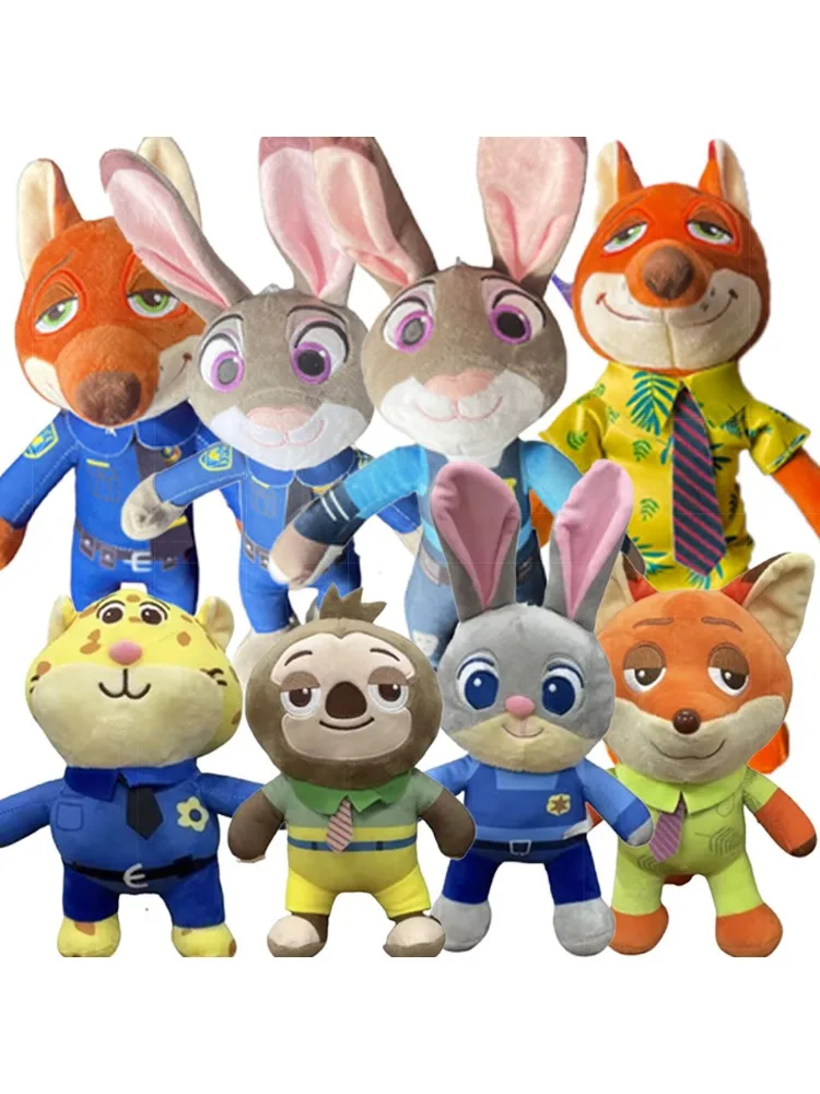 HOTSALE Disney Zootopia Character Nick Wilde Judy Hopps Cartoon Cute Toy Doll Model Birthday Christmas Gift for Children Friends