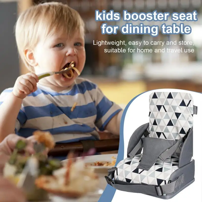 Booster Seat for Kitchen Chair, Cadeira de Jantar Ajustável, Altura Crescente Assento, Almofada, Antiderrapante, Suporte Mat para Comer