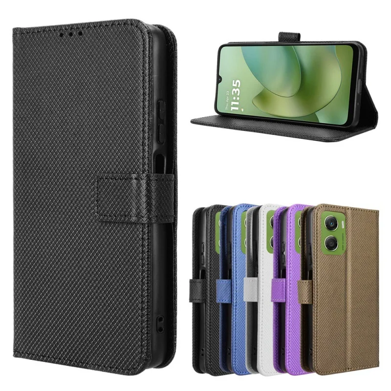 Funda de cuero lisa con correa para la muñeca para HTC U24 Pro 5G U23 U22 U20 Desire 22 Pro 21 20 Plus, funda con tapa y 3 ranuras para tarjetas, funda para teléfono