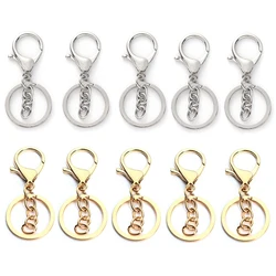 10Pcs Lobster Claw Clasps Key Chain Swivel Clasps Hook Clips Jump Ring Lobster Clasps Key Ring Loop for DIY Craft Jewelry Making