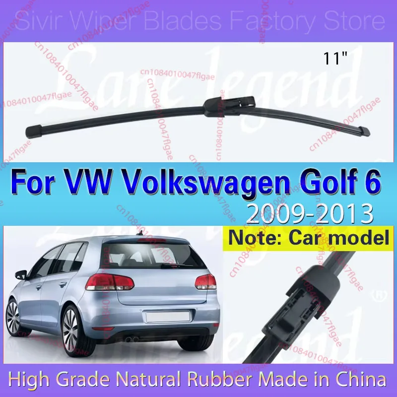 

Car Wiper Blade Rear Back Window Windscreen Windshield Wiper Auto Accessories For VW Volkswagen Golf 6 Hatchback 2009-2013 11"