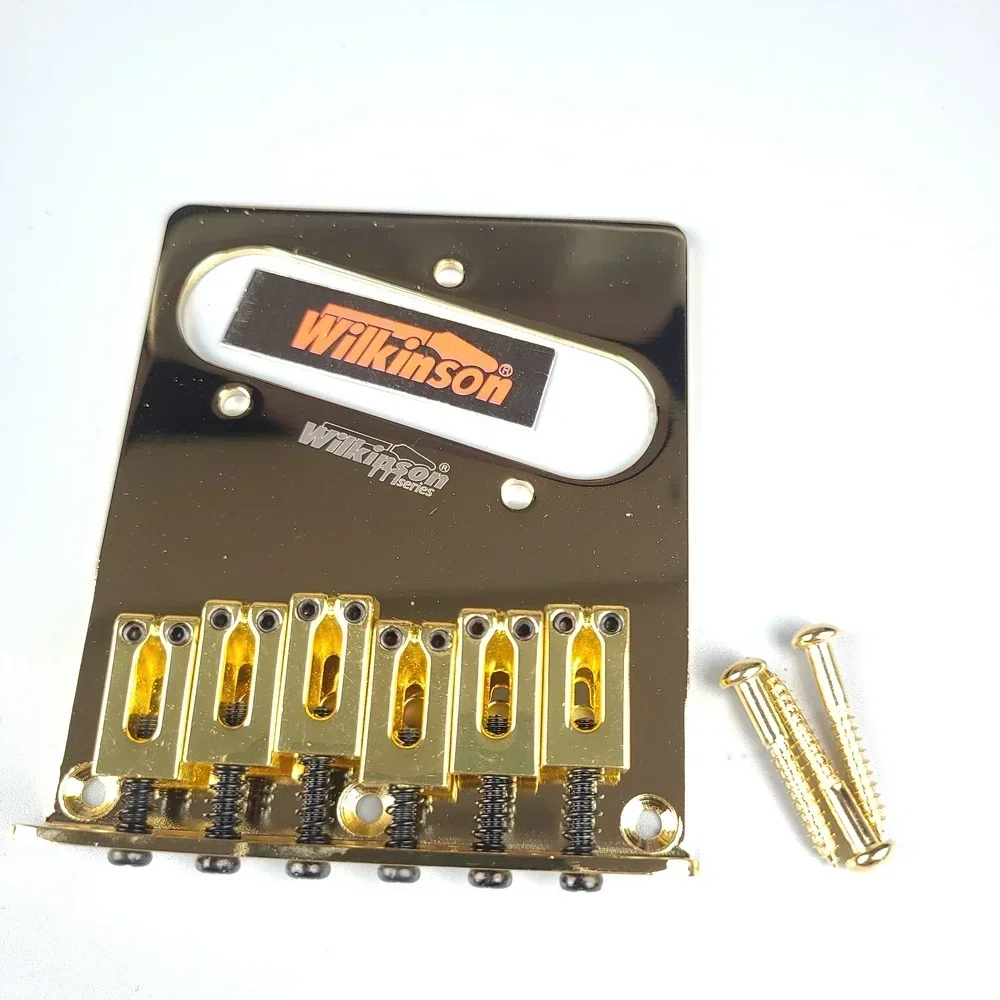 Wilkinson 52,5 mm 6 Sättel Modern TL Bridge für amerikanische ST TL Gitarre Gold WOT03 – Detail 3