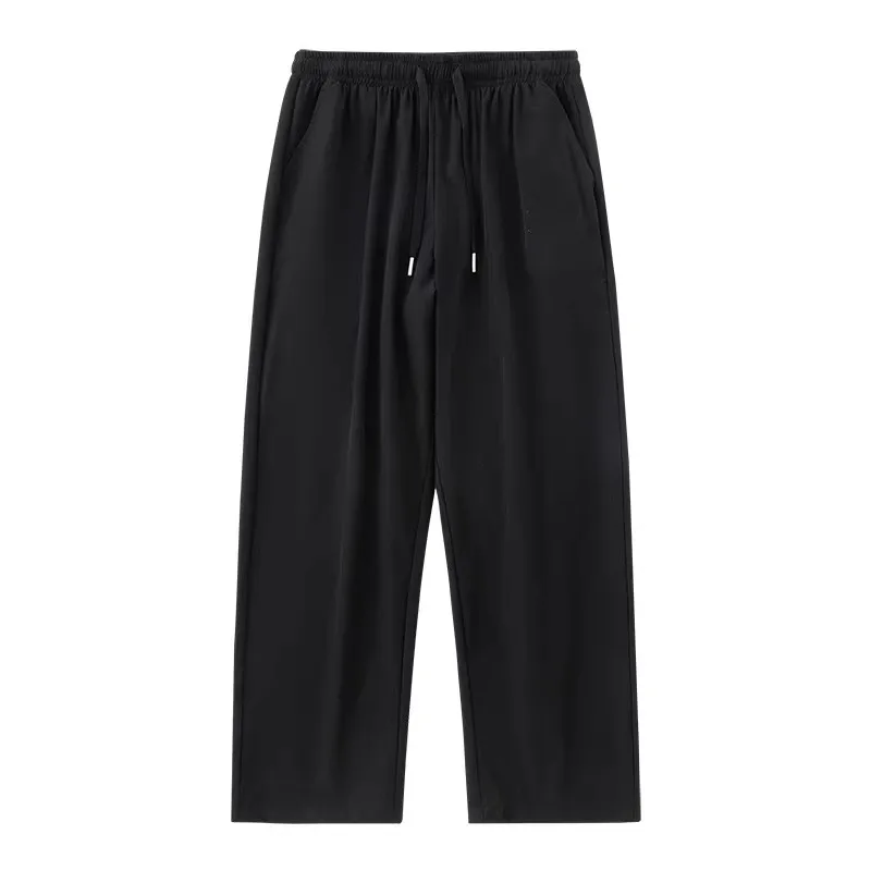 

Ice Silk Qui Dry Thin Casual Pants Men's Summer Outdoor Work Loose Large Size Spor Durable Straight Leg Trousers