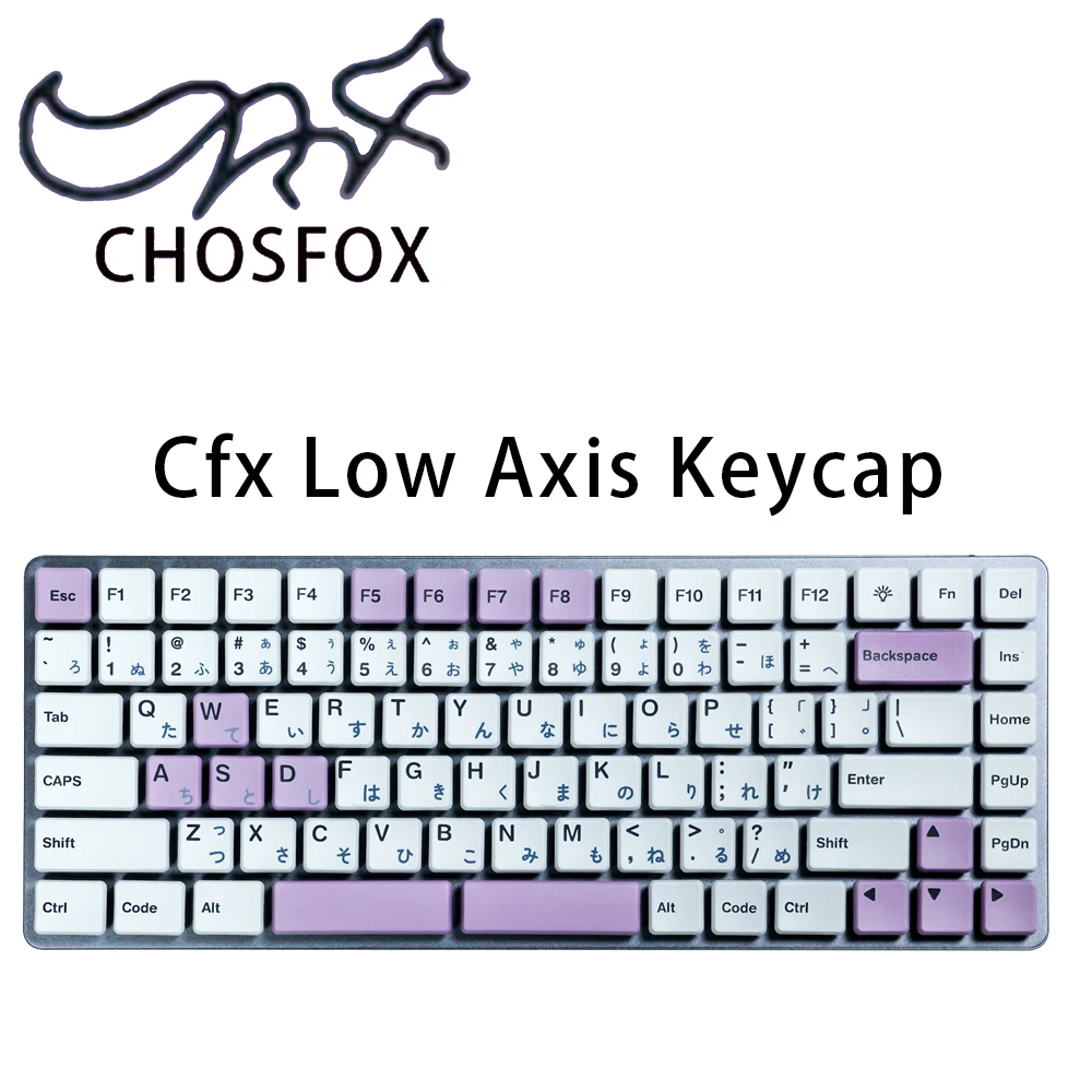 CHOSFOX Mechanical keyboard Ultra Slim Dwarf Shaft Keycaps PBT Keycaps CFX Low Profile Keycaps for Kailh Low Profile Switches