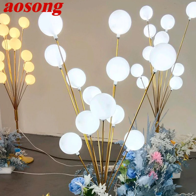 AOSONG Modern Wedding Lights Festive Atmosphere LED Evening Stage Lights Roads Small Apples Fresh Background Decoration